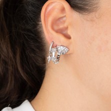 Zuum ZİRKON TAŞLI GÜMÜŞ RENK 3LÜ SET ÇELİK KÜPE