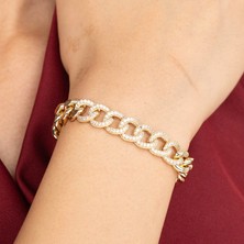 Xuping Xupıng Premium Seri 14K Zirkon Taşlı Tasarım Bileklik