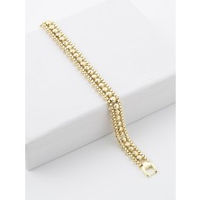 Zuum Premium Seri 14K Sıralı Topçuk Detay Bileklik