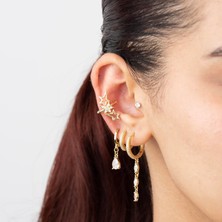 Zuum Özel Seri 14K Yıldız Detay Kıkırdak Küpe