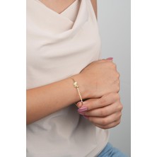 Zuum Özel Seri Zirkon Taşlı 14K Tasarım Kelebek Detay Bileklik