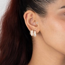 Zuum Özel Seri 3lü Zirkon Taşlı Baget Küpe