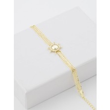Zuum Premium Seri 14K Güneş Detay Zincir Bileklik