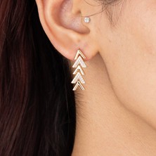 Xuping Xupıng Özel Seri 18K Tasarım Zirkon Taşlı Kılçık Küpe