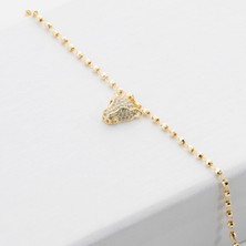 Zuum Premium Seri Zirkon Taşlı 14K Zincir Bileklik
