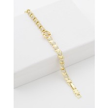 Zuum Premium Seri 14K Zirkon Taşlı Zincir Bileklik