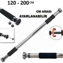 Feyza Design Krom Koridor Barfiksi, 120-200 Cm, Dayanıklı ve Stabil Spor Aleti