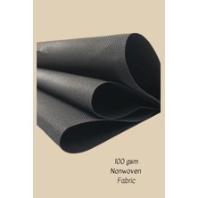 White Guard Siyah Nonwoven -Kalın Tela- Kumaş  100 Gsm