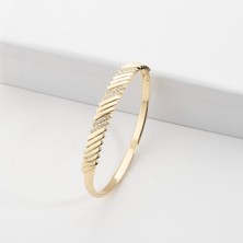 Xuping Xupıng Özel Seri 14K Lazer Kesim Kelepçe Bileklik