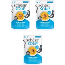 Schesir Soup Ton Balıklı ve Kalamarlı Yetişkin Kedi Çorbası Pouch 40 Gr. x 3 Adet