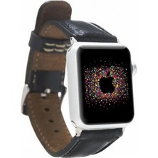 VeraGlobe Buğz Apple Watch Uyumlu Deri Kordon 42-44-45MM Rst1 Siyah