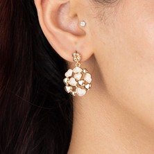 Xuping Xupıng Özel Seri 18K Tasarım Zirkon Taşlı Kalp Detay Küpe