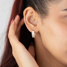 Xuping Xupıng Özel Seri 14K Tasarım Zirkon Taşlı Su Yolu Halka Küpe