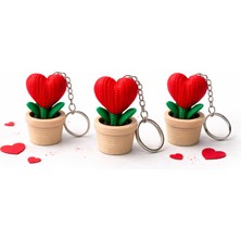 Zeniz Objects Kalpli Kaktüs Click Anahtarlık – Sevgililer Günü Özel Tasarım