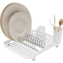 Braventa Collection Umbra Sinkin Metal Bulaşıklık, Çıkarılabilir Çatal Bıçak Sepetli – Lavaboya Veya Çalışma Yüzeyine Uy