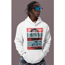 Sevbano Tasarım Post Malone Rapper Baskılı Unisex Oversize Şarkıcı Hoodie