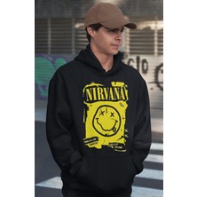 Sevbano Tasarım Nirvana Rock Metal Müzik Grubu Baskılı Unisex Oversize Hoodie