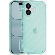 Vissona iPhone 16 Uyumlu Telefon Kılıfı Kamera Çıkıntılı Kabartmalı Parlak Desenli Darbe Emici Silikon Kılıf