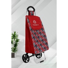 PremiumPort Sessiz Silikon Tekerlekli Pazar Arabası ve Su Geçirmez Çanta