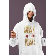 Sevbano Guns N' Roses Rock Metal Baskılı Unisex Oversize Müzik Grubu Hoodie