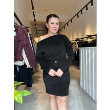 Patuta Butik Siyah Sim Detaylı Elbise