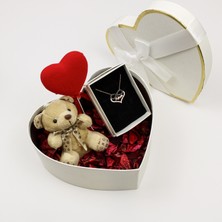 Trend Robo Sevgiliye Aşk Temalı Hediye Sonsuzluk Kalp Aşkım 925 Ayar Gümüş Kolye - Sevgililergünü,doğumgünü