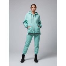 Luniva Atelier Collection Kadın Polar Eşofman Takımı – Kapüşonlu, Fermuarlı, Kışlık