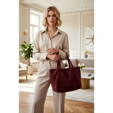 Benerly Kadın Maksi Boyut Hakiki Deri Omuz Çantası Geniş Iç Hacimli Günlük Kullanıma Uygun Uzun Askılı Taşıma Modeli