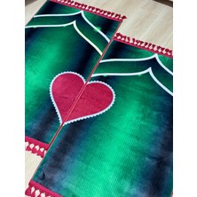 Prayer Rug Dokuma Taban Örgü Püsküleri ve Ipek Kadar Eşler Için Yumuşak Yüzeyiyle Bambu Eş Seccade Çift Seccadesi Namazlık 80X125 cm