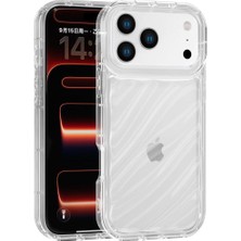 Vissona iPhone 17 Pro Uyumlu Telefon Kılıfı Kamera Çıkıntılı Kabartmalı Parlak Desenli Darbe Emici Silikon K