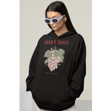 Sevbano Tasarım Guns N' Roses Rock Metal Müzik Grubu Baskılı Unisex Oversize Hoodie