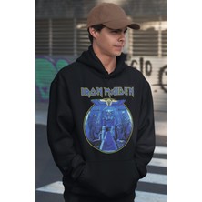 Sevbano Iron Maiden Rock Metal Baskılı Unisex Oversize Müzik Grubu Hoodie