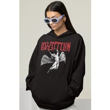 Sevbano LED Zeppelin Rock Metal Baskılı Unisex Oversize Müzik Grubu Hoodie