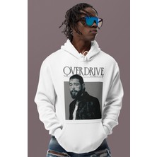 Sevbano Overdrive Post Malone Rapper Baskılı Unisex Oversize Şarkıcı Hoodie