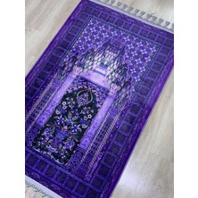 Prayer Rug Dokuma Taban Örgü Püsküleri ve Ipek Kadar Yumuşak Yüzeyiyle Bambu Seccade Namazlık 80X125 cm