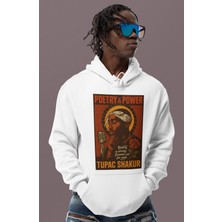 Sevbano Tasarım Tupac Shakur Rapper Baskılı Unisex Oversize 2pac Şarkıcı Hoodie
