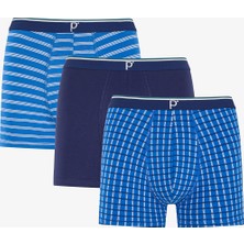 Penti Erkek Renkli Blue Check Çoklu Boxer