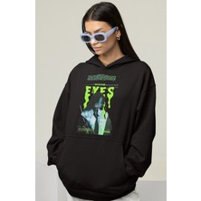 Sevbano Billie Eilish Baskılı Unisex Oversize Şarkıcı Hoodie