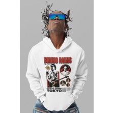 Sevbano Tasarım Efsane Bruno Mars Baskılı Unisex Oversize Şarkıcı Hoodie