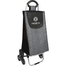 PremiumPort Sessiz Silikon Üç Tekerlekli Pazar Arabası ve Su Geçirmez Çanta