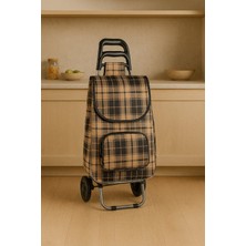 PremiumPort Katlanabilir Tekerlekli Su Geçirmez Çantalı Alüminyum Pazar Arabası