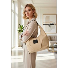 Benerly Kadın Oval Orta Boy Omuz Çantası Fermuarlı Kapanış Tek Askılı  Yapısı Fonksiyonel