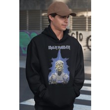 Sevbano Iron Maiden Rock Metal Baskılı Unisex Oversize Müzik Grubu Hoodie