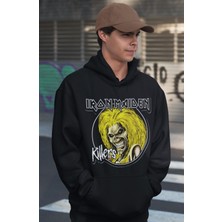 Sevbano Iron Maiden Killers Rock Metal Baskılı Unisex Oversize Müzik Grubu Hoodie