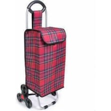 PremiumPort Pratik ve Dayanıklı 3 Tekerlekli Pazar Arabası, Büyük Bez Torba ile