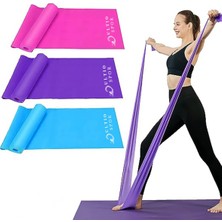 Feyza Design 3'lü Pilates ve Egzersiz Lastiği Seti, Dirençli ve Çok Amaçlı Kullanım