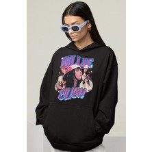 Sevbano Tasarım Billie Eilish Baskılı Unisex Oversize Şarkıcı Hoodie
