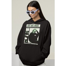 Sevbano Tasarım Justin Bieber Off My Face Baskılı Unisex Oversize Şarkıcı Hoodie