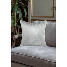 Visionario Kırlent Kılıfı Çizgili Desenli Jakarlı Dokuma Kumaş 45X45 Çift Taraflı Biyeli