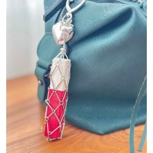 Lip Gloss Çanta Charmı (Gümüş Renk ) Çanta Aksesuarı